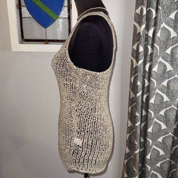 Express Y2K Loose Knit Sweater Racer Back Tank SZ XS - Picture 4 of 8